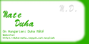 mate duha business card