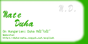 mate duha business card